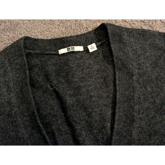 Uniqlo Wool Alpaca Blend Button Gray Cardigan Sweater Women's Medium - Picture 5 of 8
